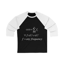 Load image into Gallery viewer, Unisex 3/4 Sleeve Mathematical &quot;Who is God&quot; Baseball Tee