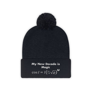 Mathematical "I Love U" Pom Pom Beanie