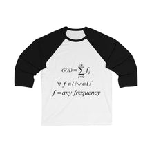 Load image into Gallery viewer, Unisex 3/4 Sleeve Mathematical &quot;Who is God&quot; Baseball Tee