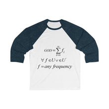 Load image into Gallery viewer, Unisex 3/4 Sleeve Mathematical &quot;Who is God&quot; Baseball Tee