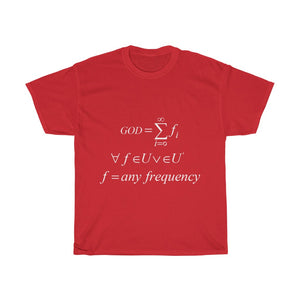 Unisex Mathematical "Who is God" Heavy Cotton Tee