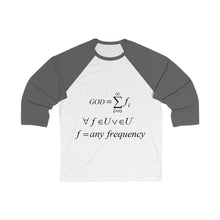Load image into Gallery viewer, Unisex 3/4 Sleeve Mathematical &quot;Who is God&quot; Baseball Tee